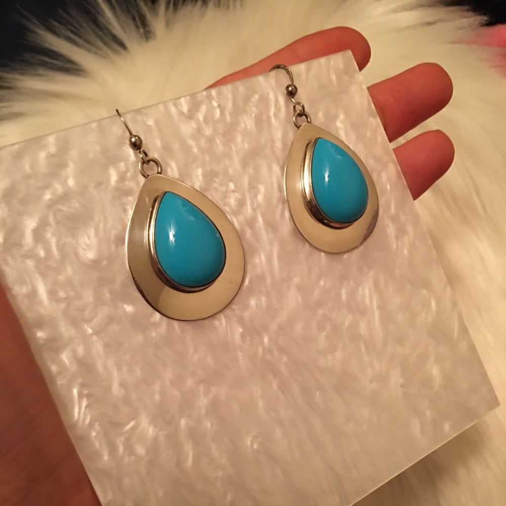 SR Turquoise Sterling Silver Earrings